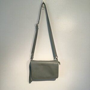 S-q Vegan Leather Crossbody Bag with Wristlet Strap